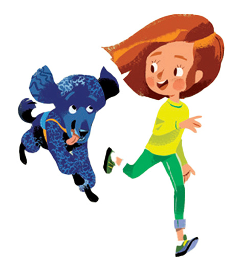 Chewie and Alice running